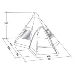 Robens Kiowa 10 Person Tipi Tent -Camping Promotion go 044108 e