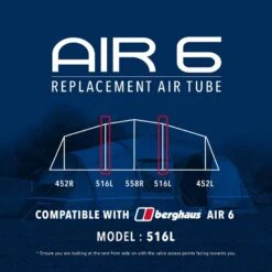 Air 6 Tent Replacement Air Tube - 516L -Camping Promotion go 190073 z