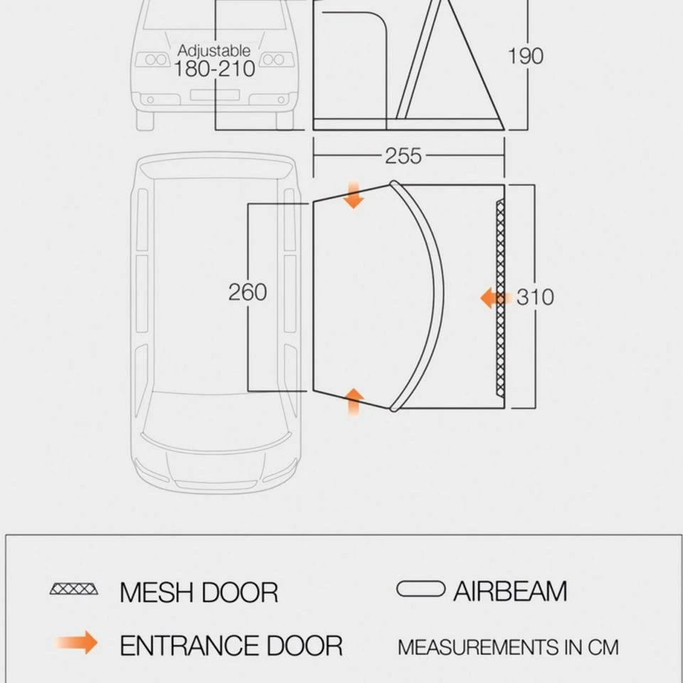 Vango Elwood Low Van Awning 5 Vango Elwood Low Van Awning - Image 5