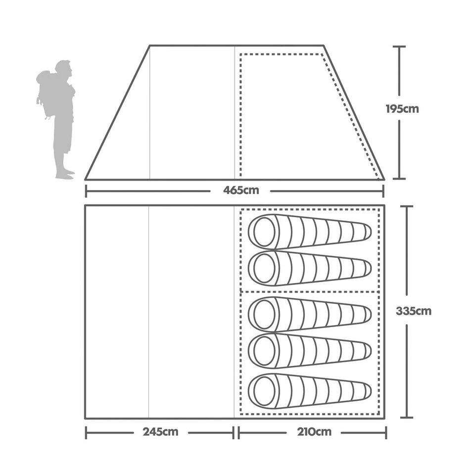 Vango Icarus 500 Deluxe Family Tent 2 Vango Icarus 500 Deluxe Family Tent - Image 2