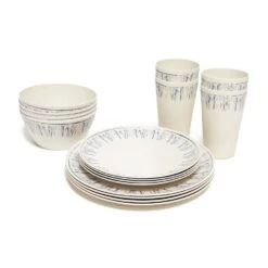 16 Piece Melamine Plastic Tableware Set -Camping Promotion go 513066 z
